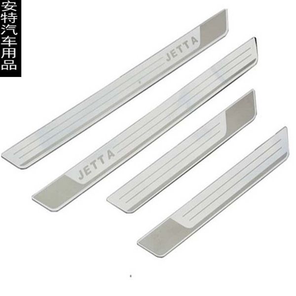 2019 Stainless Steel Exterior Door Sill Scuff Plate Slim Welcome