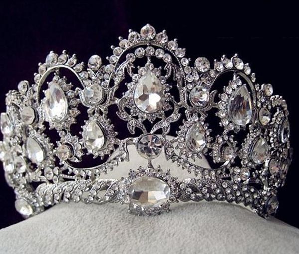 Sparkly Beaded Crystals Wedding Crowns Headpieces Bridal Crystal Crown Headband Hair Accessories Party Wedding Tiara