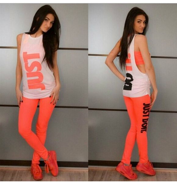 

European Fashion Vest Three-piece Printing Suit womens sets sport tracksuit