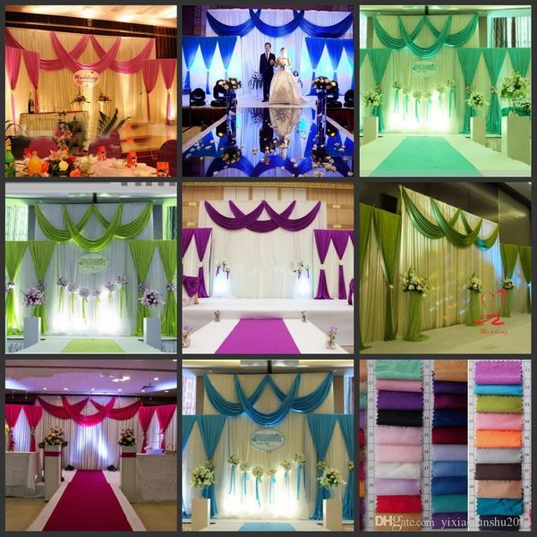 3 6m Wedding Party Ice Silk Fabric Drapery Fashion Ice Silk Stage