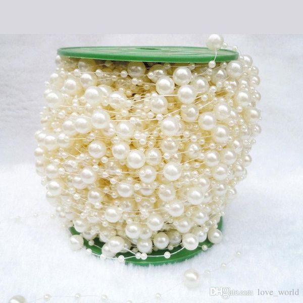 

dhl christmas pearl garland 200ft beaded pearl strings pearl strands ivory bead garland pearls for crafts christmas tree decor