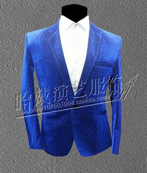 

мужская мода личность костюмы ночной клуб певица звезда сценическое представление одежда блестки костюм куртка и брюки/s - 4 xl, Black;red