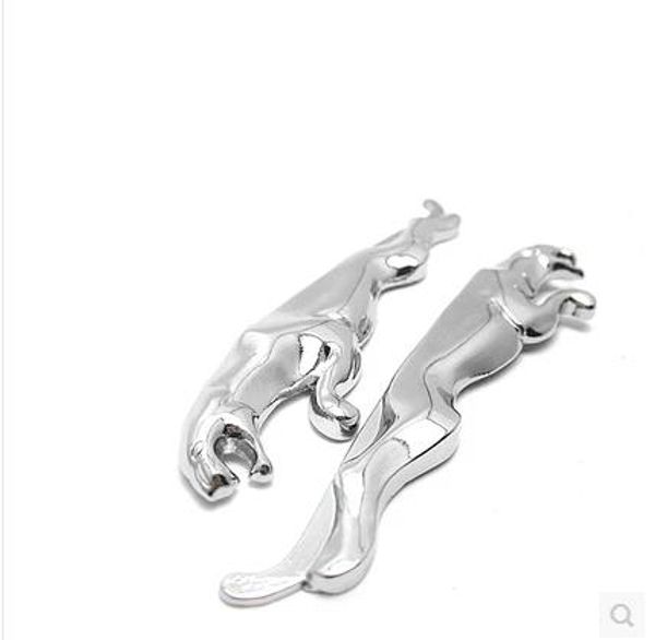 

1 pair jaguar 3d logo car metal decal side wing sticker rear badge trunk emblem