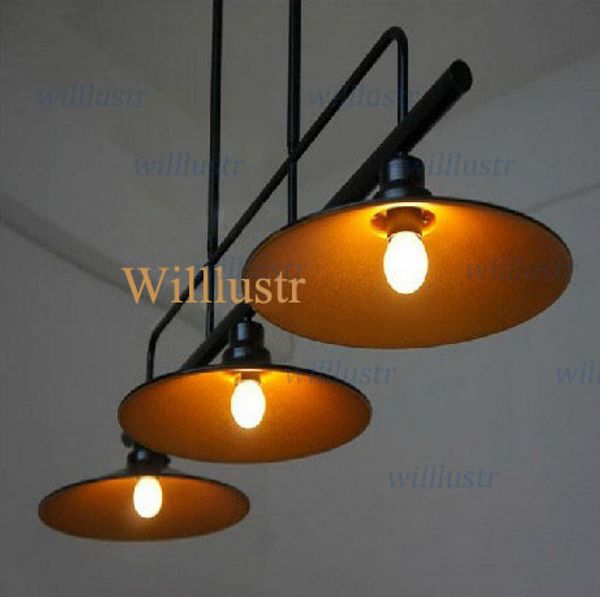 

3 heads metal shade pendant lamp northern europe industry pendant lamp filament bulb suspension dinning room edison chandeliers