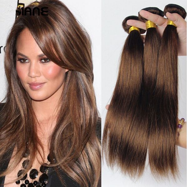 Color 4 Medium Brown Peruvian Hair Extensions 8a Dark Brown