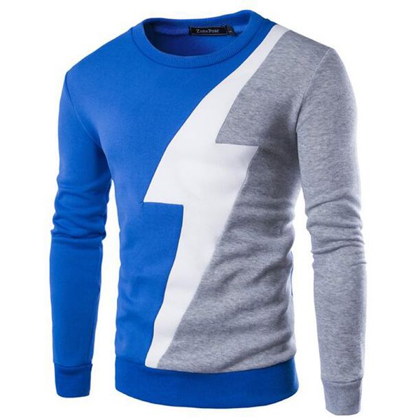 

wholesale-2016new fashion mens hoodies100%cotton fleece patchwork causal unique print men clothing sportswear ing, Black