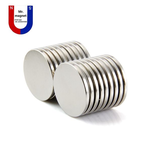 Großhandel 20 Stück superstarker Magnet 252 N35 Permanenter Seltenerdmagnet 25 mm x 2 mm Industrie-Neodym-Magnet D252 mm