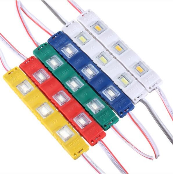 12V impermeabile 3LED Stampaggio ad iniezione 5630SMD Modulo LED Moduli super luminosi che illuminano rosso / blu / giallo / rosa / caldo