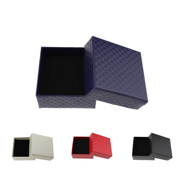 

diamond jewelry box for necklace earrings ring pendant jewellery packaging and display 7.3x7.3x3.5cm, Black;white
