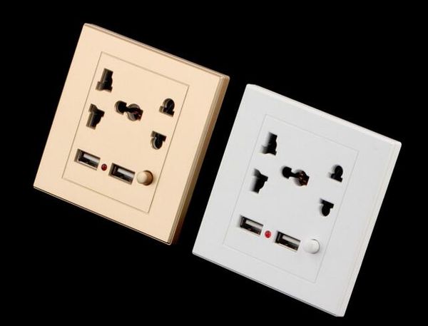 

двойное usb-электрическое зарядное устройство док-станция розетка панель питания