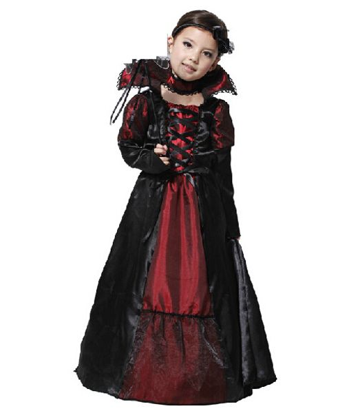 

children girls princess vampire costumes childrens day halloween costume for kids long dress carnival party cosplay c36103, Blue