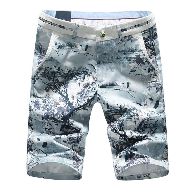 

wholesale-2016 new arrival summer cotton men's printed casual shorts,men's beach shorts,blue cacusl short men ,chinese style size, White;black
