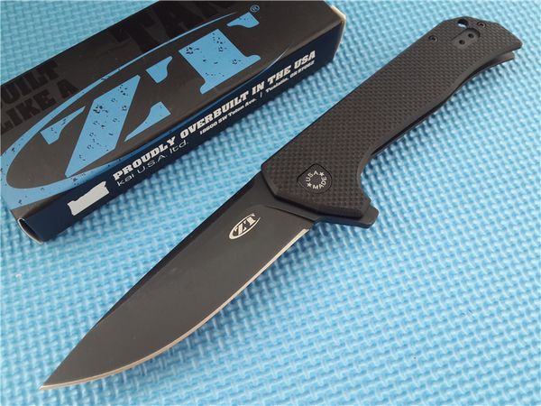

Zero Tolerance Rexford 0804CF Flipper Knife G10 handle ZT 0804 5CR15MOV steel Fine edge drop point EDC tactical Folder pocket knives