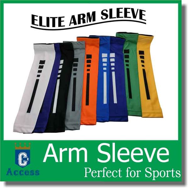 

sports compression arm sleeves basketball baseball football shooter elite camo, Black