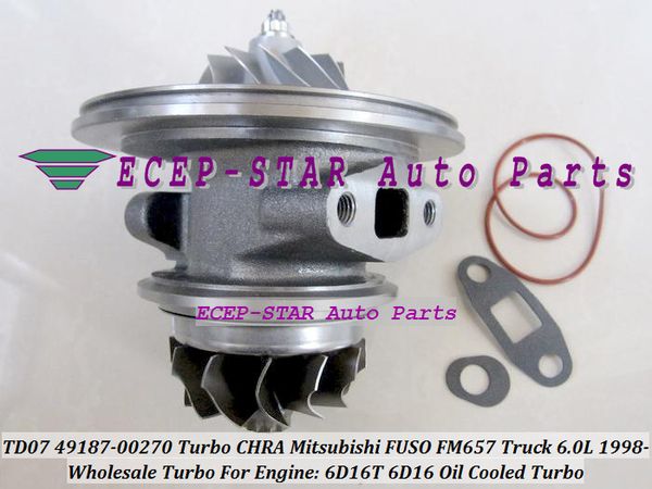 

turbocharger turbo cartridge chra oil cooled td07 49187-00271 49187-00270 me073935 for mitsubishi fuso fm657 truck 6.0l 1998- 6d16 6d16t