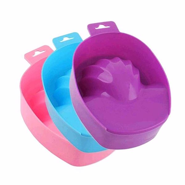 

wholesale- tomtosh 1 pcs nail art hand wash remover soak bowl diy salon nail spa bath treatment manicure tools, Silver