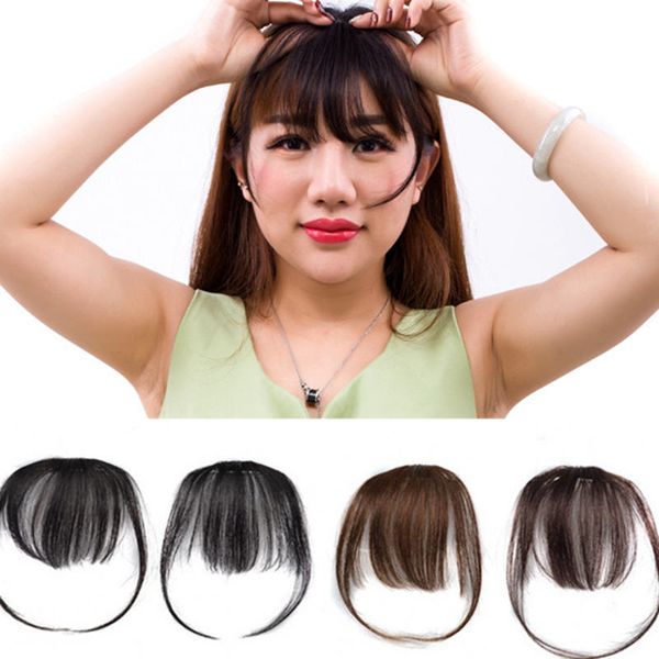 Grosshandel Sara 100 Echthaar Bang Shuangbin Clip In Pony Fringe Front Bang Haarverlangerung Schwarzbraun Clip In Haarstuck 3 14 Cm Von Sara Hair