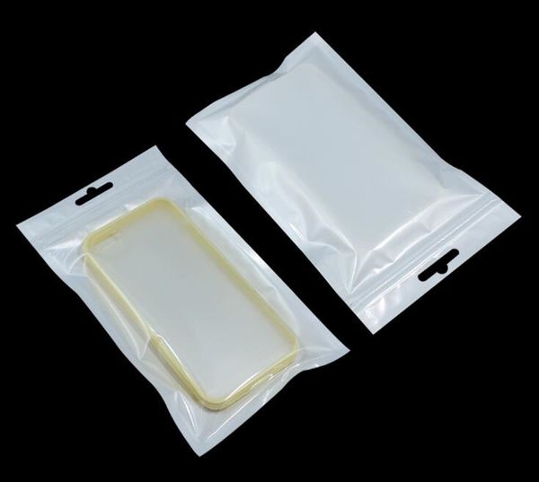 

clear white pearl plastic poly bags opp packing zipper lock package accessories pvc retail boxes hand hole for usb iphone samsung cell phone