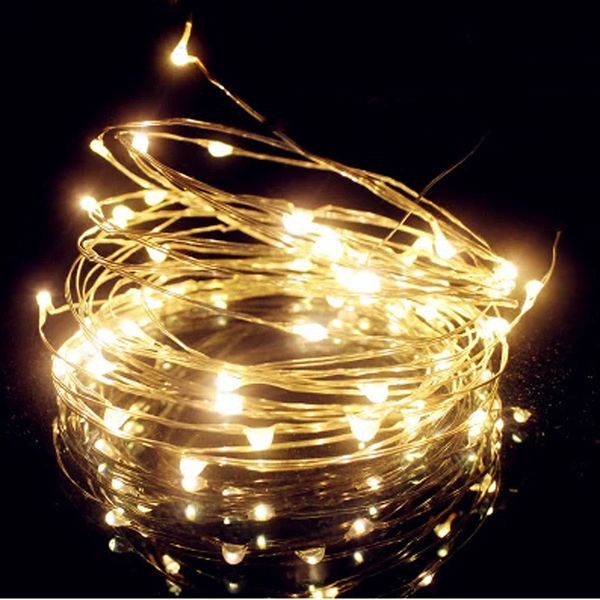 hot 33ft 10m 100 led 4 5v mini battery operated silver led string large bulb christmas lights