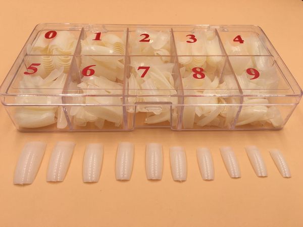 

1 box + 500pcs tips natural color half cover false french nail art artificial acrylic diy gel uv manicure set, Red;gold