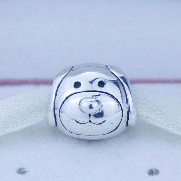 

fits for pandora charms bracelets & necklaces new 925 sterling silver animal dog silver charm diy beads women making jewelry 1pc/lot, Black
