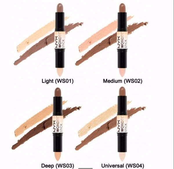 

Горячая NYX Wonder stick подчеркивает и очерчивает тенистую палочку Light Medium Deep Универсал