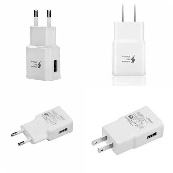 

100pcs/lot us/eu plug 9v 1.67a or 5v 2a wall charger fast charger adapter adaptive fast charging for samsung s6 note 4 5