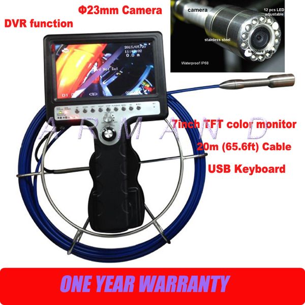 Telecamera di ispezione dello scarico del tubo portatile Scheda SD da 8 GB 710DNK-SCJ Ispezione della conduttura sotterranea Funzione DVR dell'endoscopio industriale