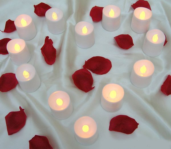 

чай свет 24 шт. / лот мерцающий свет беспламенного светодиодный чай tealight свечи праздник свадьба дом декоративный свет