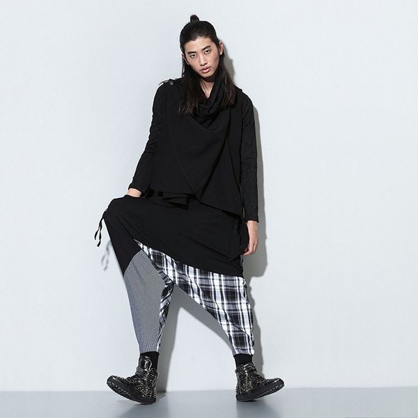 

wholesale-new big size mens womens harem pants drop crotch hip hop dance baggy hippe yoga pants, Black