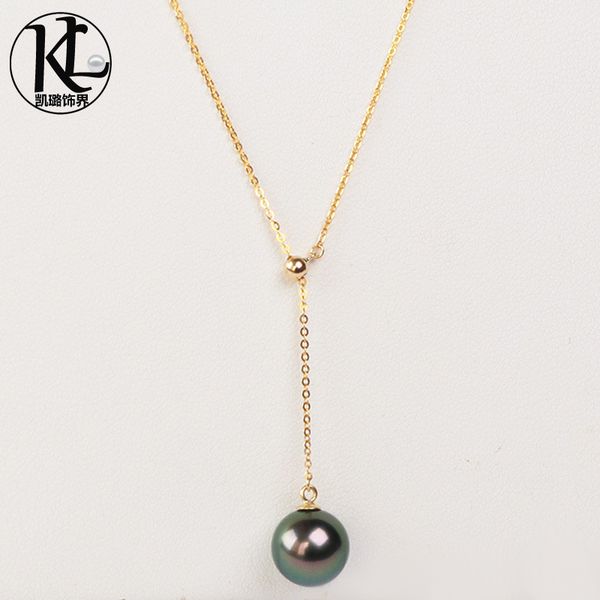 black pearl gold necklace
