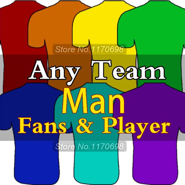 

2016 thai quality any team soccer jerseys customize camiseta de futbol home away 3rd football shirts, Black;yellow