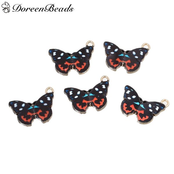 

zinc metal alloy charms butterfly animal light golden black enamel 20mm( 6/8") x 15mm( 5/8"), 10 pcs 2016 new jewelry making, Bronze;silver