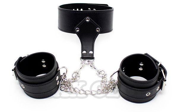 

restraint bondage pu fetish collar high cuff for handcuffs restraints toys quality wrist couple neck products gujen