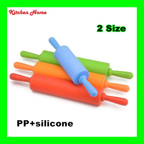 

silicone rolling pins with pp non stick handle kitchen baking tools pastry dough roller bakeware pastry tools