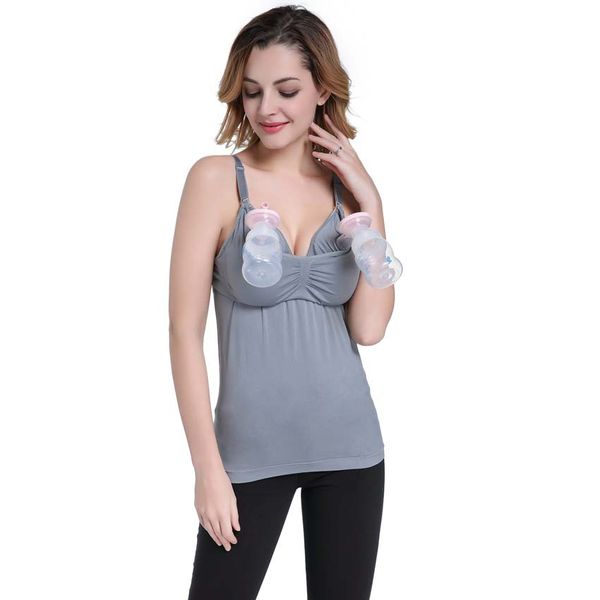 

hand-sucking milk vest innerwear maternal breast pump bra cross breast feeding nest underwear bras, White