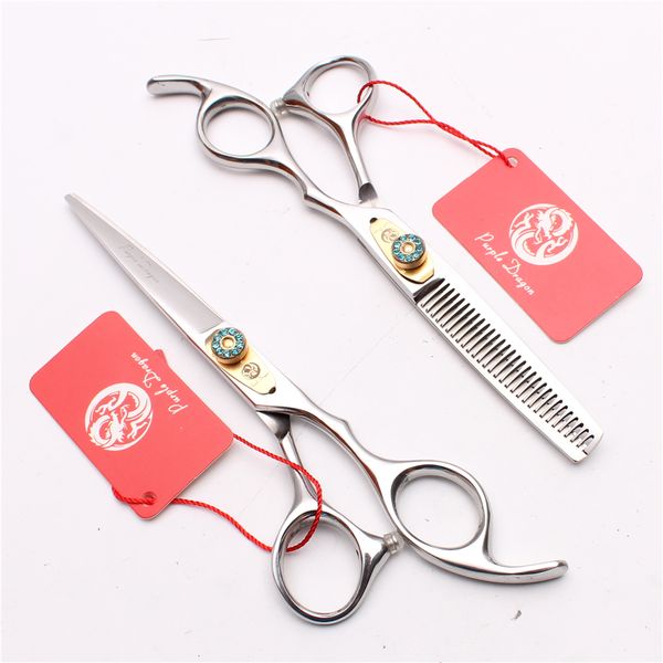 

6" 17.5cm japan 440c laser wire purple dragon cutting thinning scissors or set reguler professional human hair scissors excellent new z