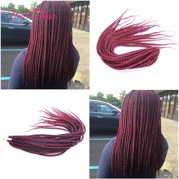 

christmas gift 24inch 3s box braids synthetic braiding hair crochet braids hair extensions for women us twist black goddess locs dreadlocks