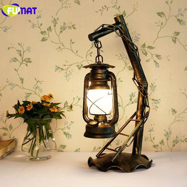 2020 Fumat Vintage Iron Kerosene Table Lamps Retro Metal Desk Lamp Table Lamps Retro Metal Desk Lamp