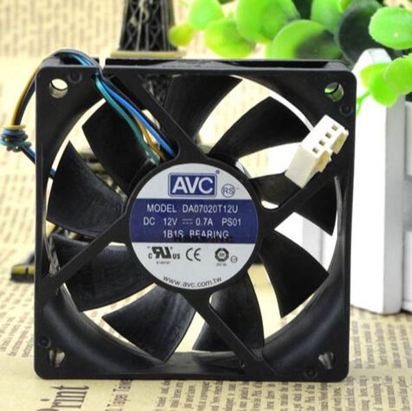 AVC DA07020T12U 70 * 70 * 20 12V 0.7A 7 centímetros de controlo de temperatura de 4 fios ventilador grande volume de ar CPU chassis