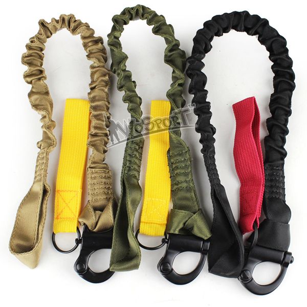 Jagd Spring Single Point Sling Paintball Gear Airsoft Accessoires Molle System Tactical Elastic Safety Sling Lanyard Line zum Klettern