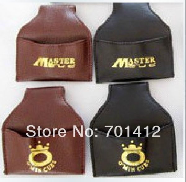 

wholesale- leather chalk holder snooker/billiard chalk pouch with omin logo ing