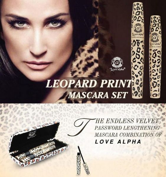 Тушь для ресниц Love Alpha Wild Leopard 3D ВОЛОКНА ДЛЯ ВОЛОС Love Love Alpha Водонепроницаемый гель для трансплантацииНатуральный макияж Косметика с коробкой