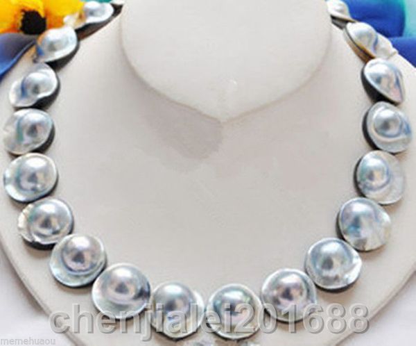 Collana di perle Mabe naturali rare da 20 mm con chiusura Mabe