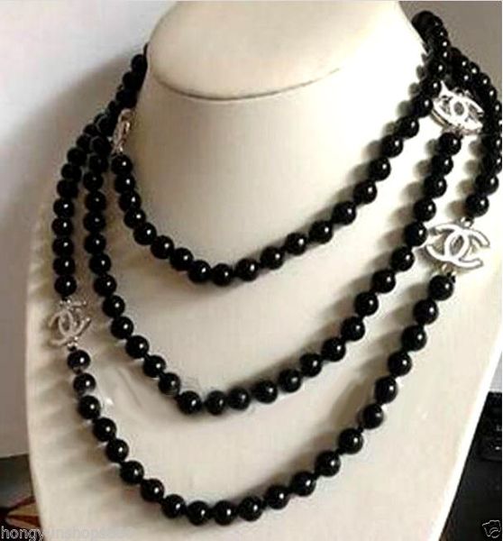 

2016 buy pearl jade bracelet ring earring necklace pendant gt gt gt new long beautiful 8mm black agate jade necklace 60 quot