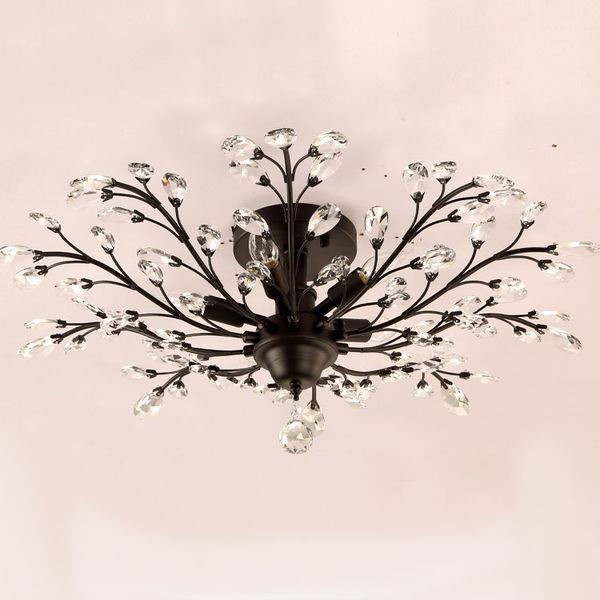 Tree Branch Pendant Lamps K9 Crystal Chandeliers Nordic Country