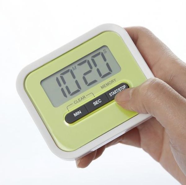 Cucina Cucina Sveglia LCD digitale da 99 minuti Farmaco Sport Conto alla rovescia Calcolatrice Timer da cucina 100 pezzi