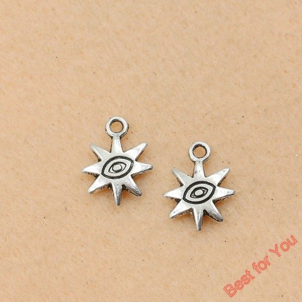 

antique silver tone evil eye sun charms pendants fashion jewelry diy jewelry making handmade 15x12mm jewelry making, Bronze;silver