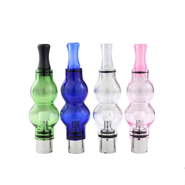 

Fatory price Coloful double deck glass globe atomizer wax dry herb Vaporizer and glass tank replacement gourd type vapor DHL Free