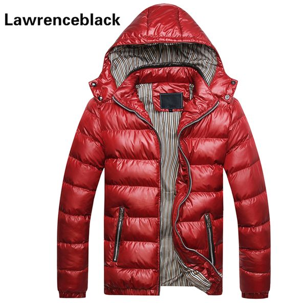 

wholesale- men's winter jacket padded hooded slim fitness quilted parka thick warm parka men new coats zipper cotton coat male 113, Black
